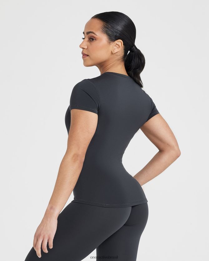 roupas br Oner Active camiseta suave e suave de manga curta carvão 8488X2405