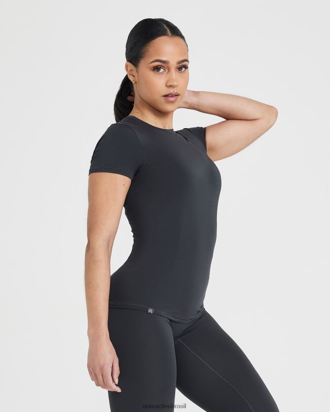 roupas br Oner Active camiseta suave e suave de manga curta carvão 8488X2405