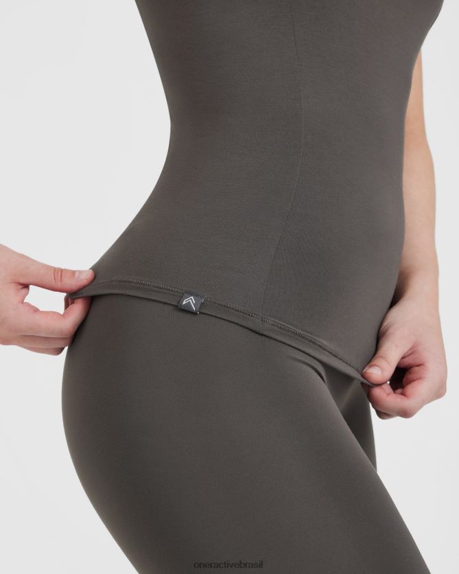 roupas br Oner Active camiseta suave e suave de manga curta cinza profundo 8488X2391