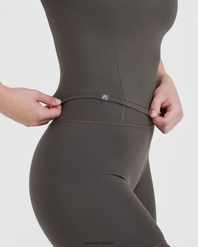 roupas br Oner Active camiseta suave e suave de manga curta cinza profundo 8488X2433