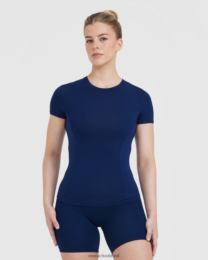 roupas br Oner Active camiseta suave e suave de manga curta meia-noite 8488X2388