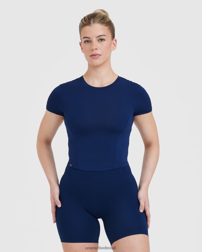 roupas br Oner Active camiseta suave e suave de manga curta meia-noite 8488X2431