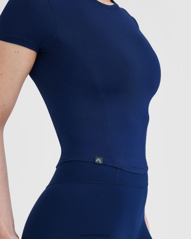 roupas br Oner Active camiseta suave e suave de manga curta meia-noite 8488X2431