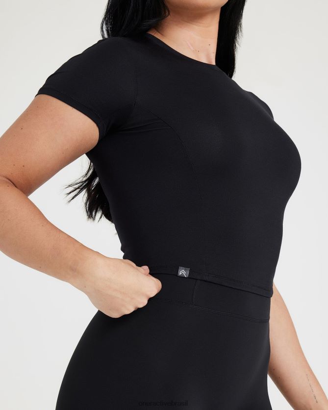 roupas br Oner Active camiseta suave e suave de manga curta preto 8488X2435