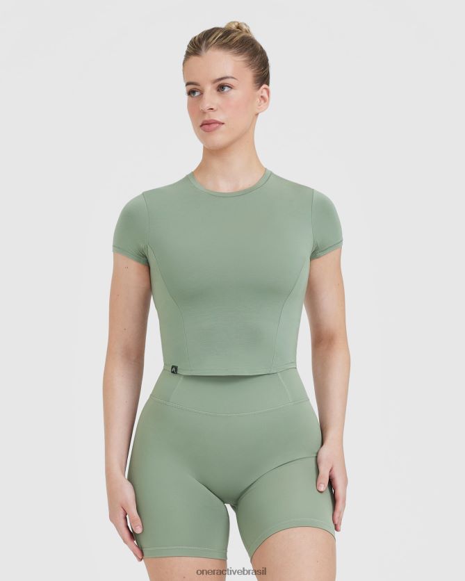 roupas br Oner Active camiseta suave e suave de manga curta sábio 8488X2434