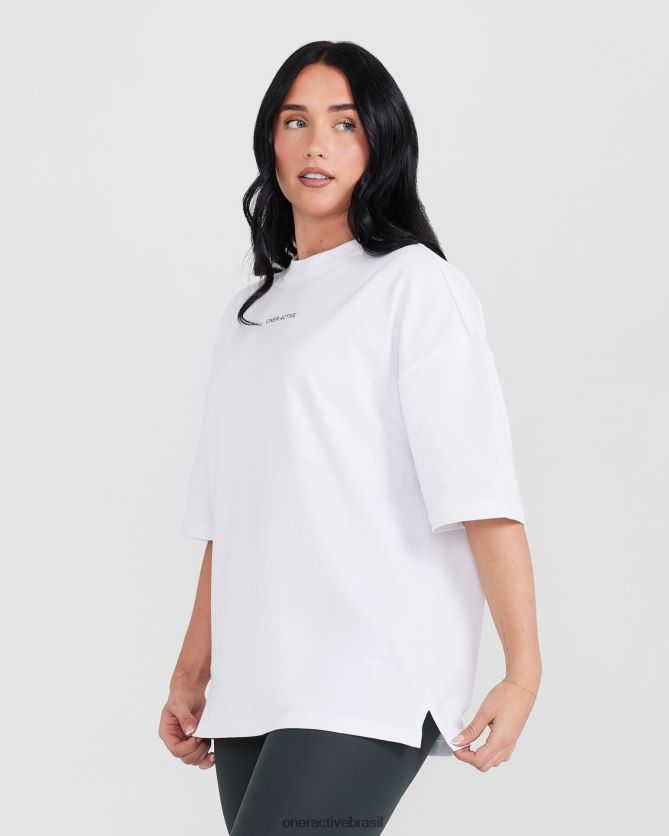 roupas br Oner Active camiseta unissex gráfica oyb branco 8488X2425