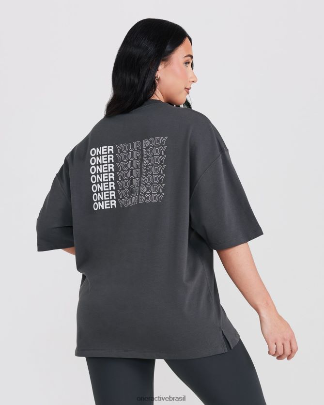 roupas br Oner Active camiseta unissex gráfica oyb carvão 8488X2507