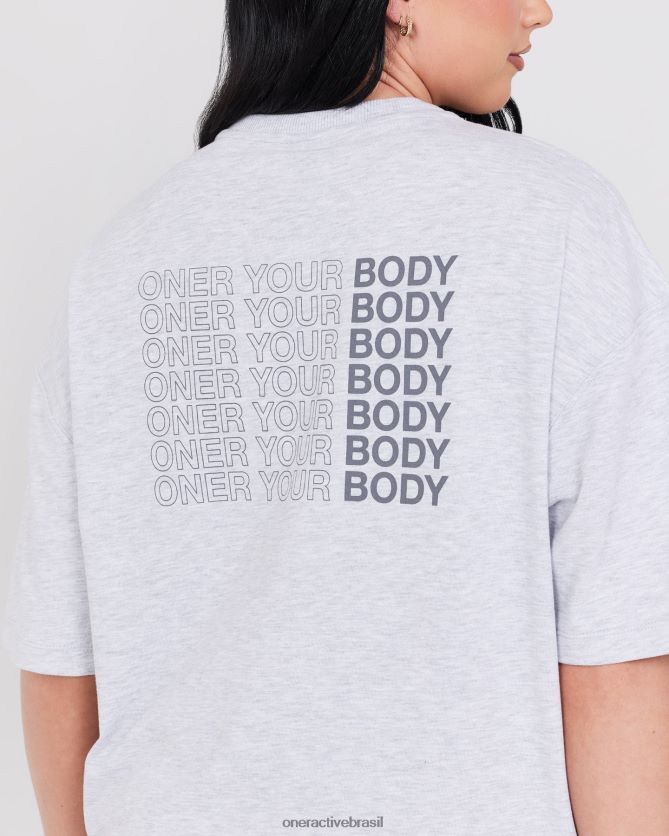 roupas br Oner Active camiseta unissex gráfica oyb marga cinza claro 8488X2424