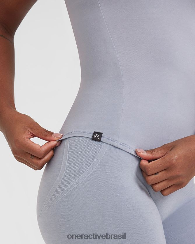 roupas br Oner Active colete macio e suave cinza metálico 8488X2380