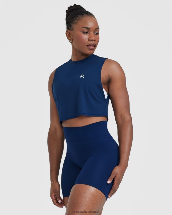 roupas br Oner Active vá para o colete muscular azul da meia noite 8488X2372