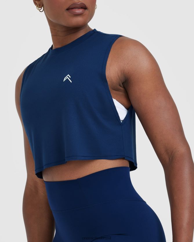 roupas br Oner Active vá para o colete muscular azul da meia noite 8488X2372