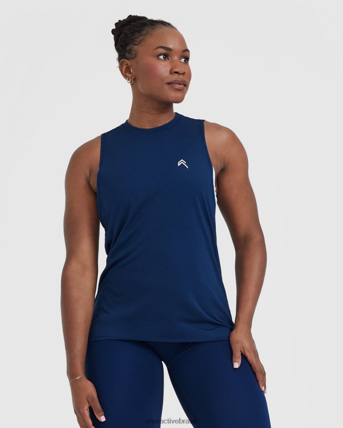 roupas br Oner Active vá para o colete muscular azul da meia noite 8488X2373