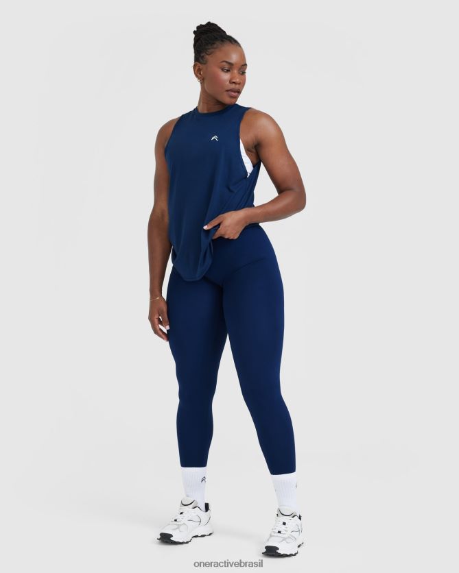 roupas br Oner Active vá para o colete muscular azul da meia noite 8488X2373