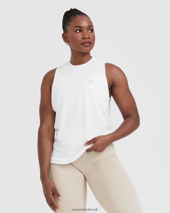 roupas br Oner Active vá para o colete muscular branco 8488X2375