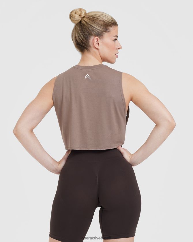 roupas br Oner Active vá para o colete muscular marrom legal 8488X2378