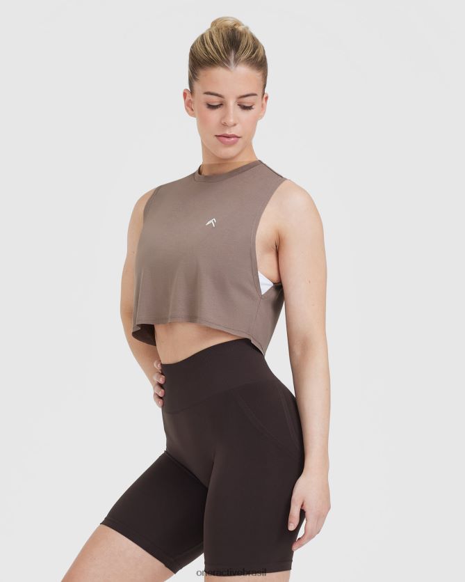 roupas br Oner Active vá para o colete muscular marrom legal 8488X2378
