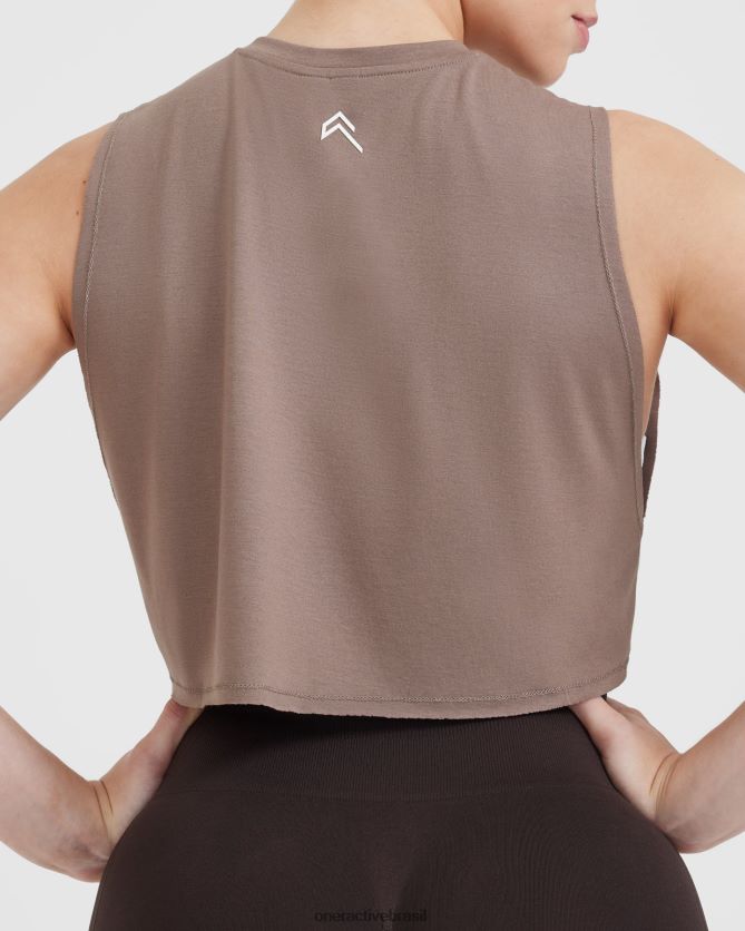 roupas br Oner Active vá para o colete muscular marrom legal 8488X2378
