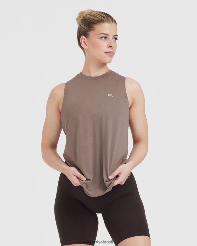 roupas br Oner Active vá para o colete muscular marrom legal 8488X2379