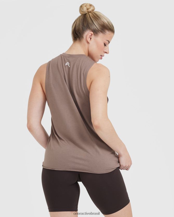 roupas br Oner Active vá para o colete muscular marrom legal 8488X2379