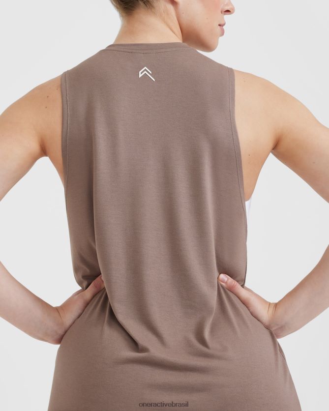 roupas br Oner Active vá para o colete muscular marrom legal 8488X2379