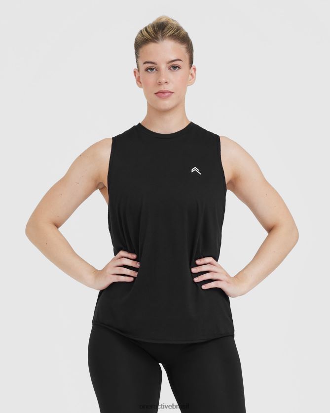 roupas br Oner Active vá para o colete muscular preto 8488X2371