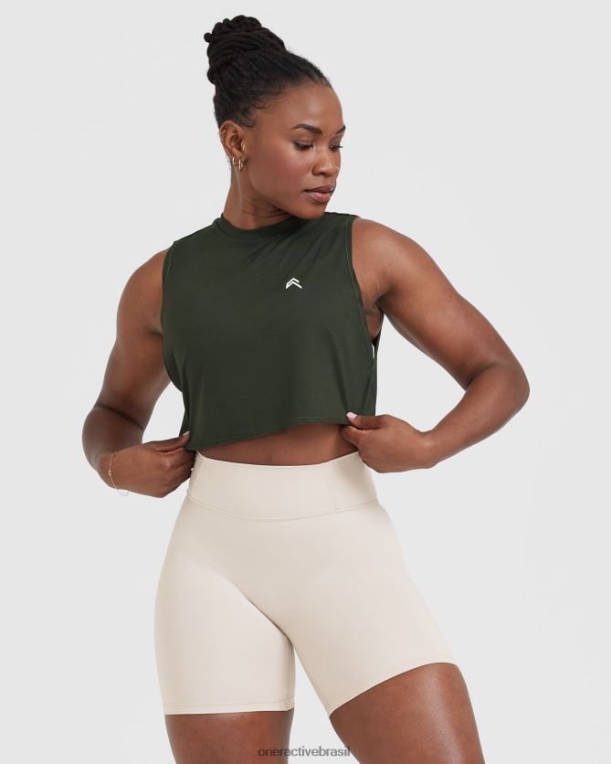 roupas br Oner Active vá para o colete muscular verde cáqui 8488X2376