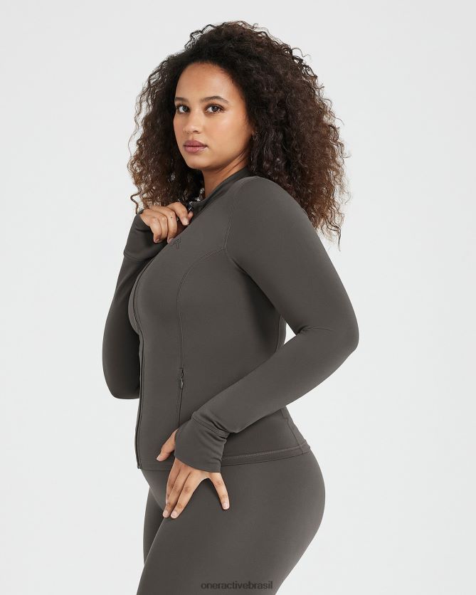 roupas br Oner Active jaqueta atemporal cinza profundo 8488X2623