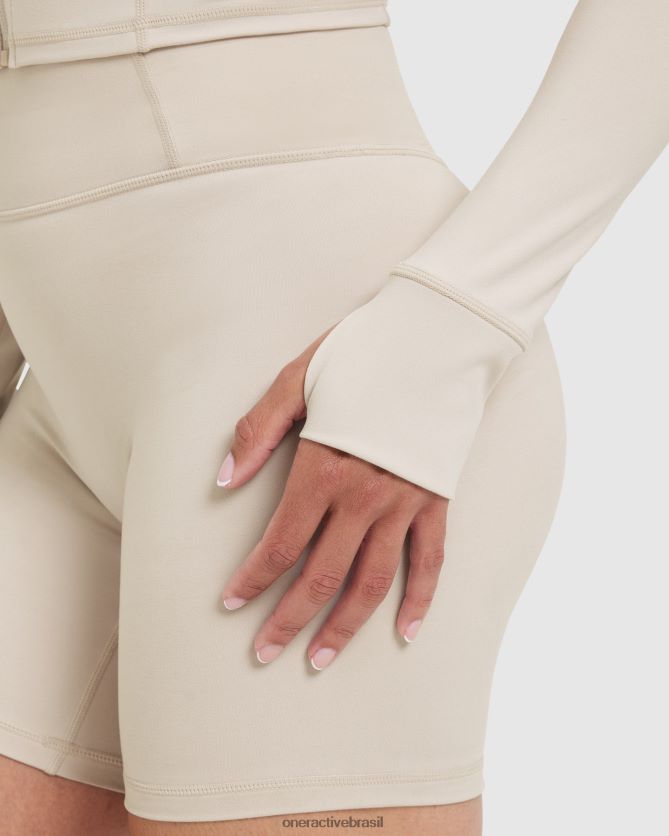roupas br Oner Active jaqueta cropped atemporal areia 8488X2598