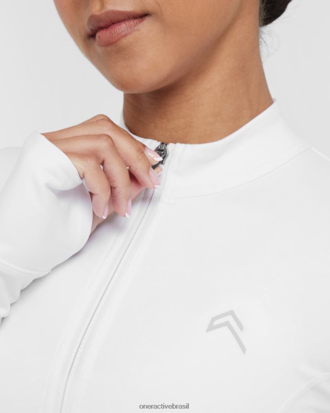 roupas br Oner Active jaqueta cropped atemporal branco 8488X2601