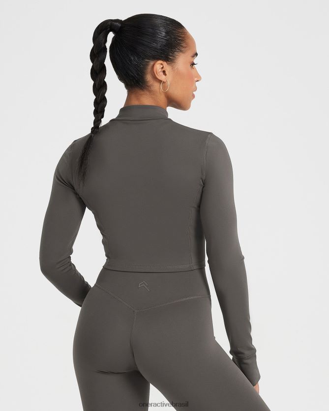 roupas br Oner Active jaqueta cropped atemporal cinza profundo 8488X2582