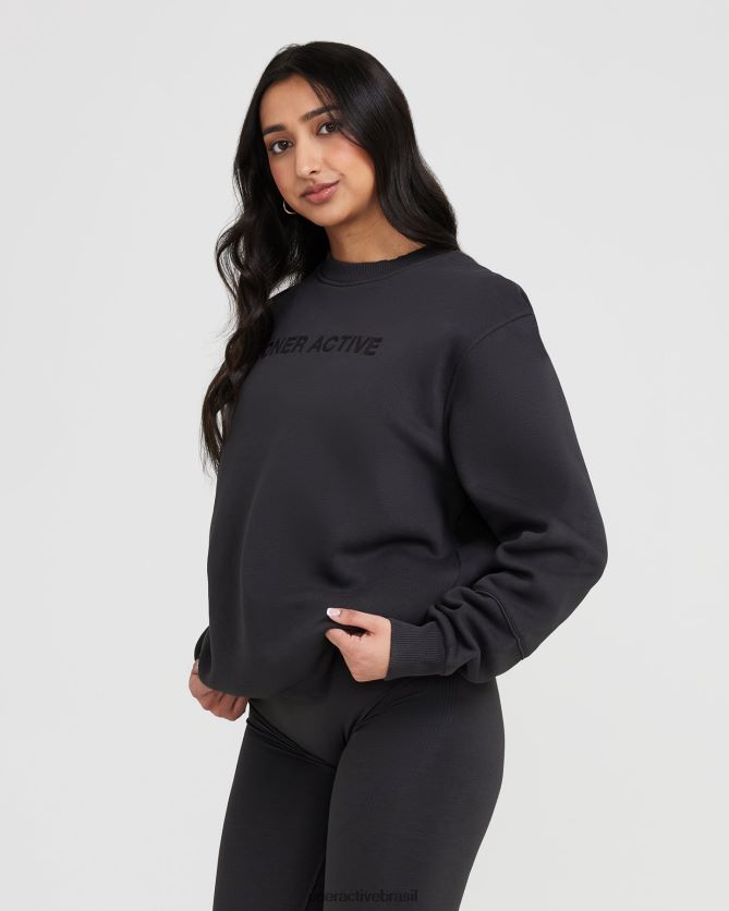 roupas br Oner Active clássico lounge gola redonda grande carvão 8488X2612
