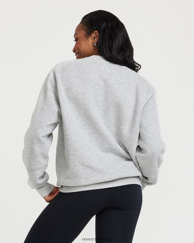 roupas br Oner Active clássico lounge gola redonda grande marga prateada 8488X2641