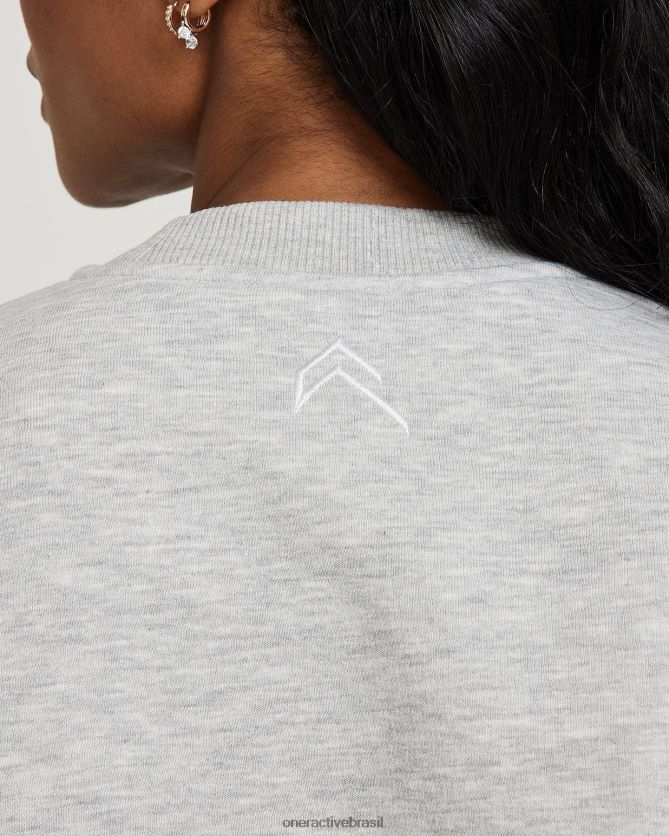 roupas br Oner Active clássico lounge gola redonda grande marga prateada 8488X2641