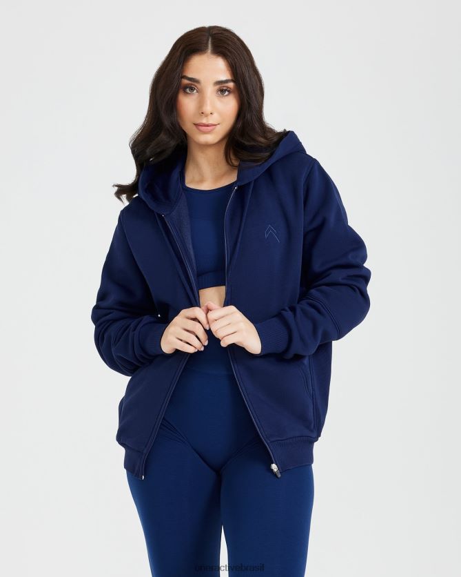 roupas br Oner Active clássico lounge zip oversized com capuz meia-noite 8488X2603