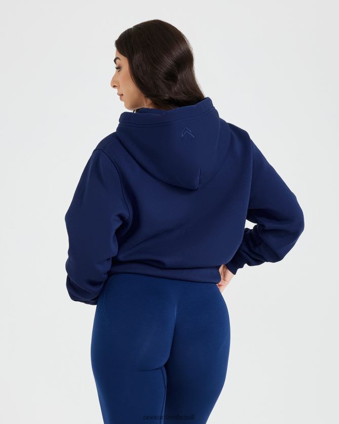 roupas br Oner Active clássico lounge zip oversized com capuz meia-noite 8488X2603