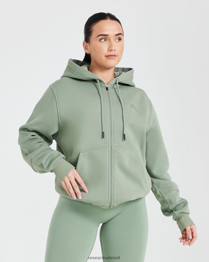 roupas br Oner Active clássico lounge zip oversized com capuz sábio 8488X2586