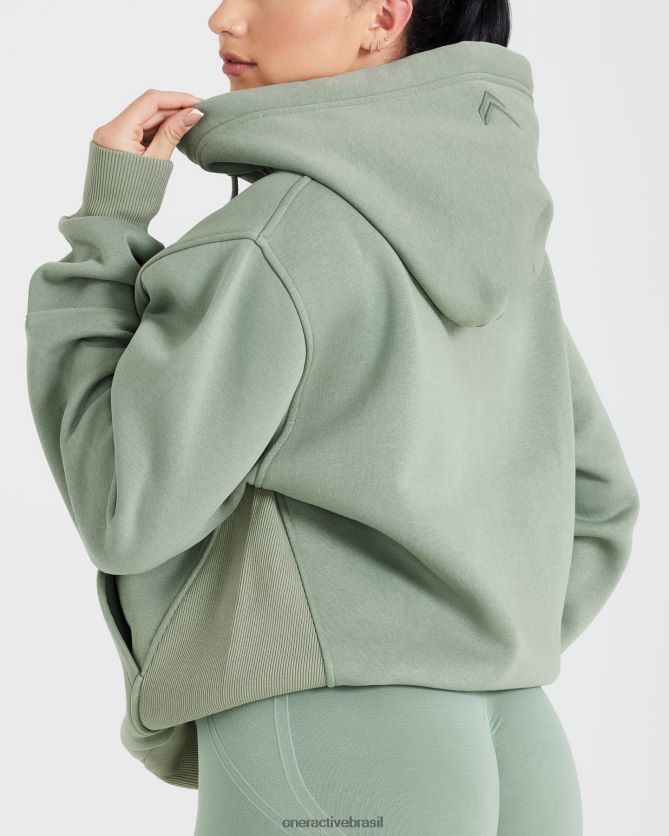roupas br Oner Active clássico lounge zip oversized com capuz sábio 8488X2586