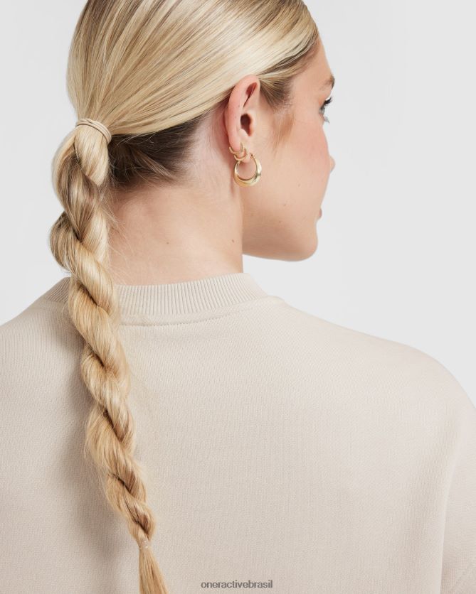 roupas br Oner Active moletom superdimensionado leve o dia todo areia 8488X2572