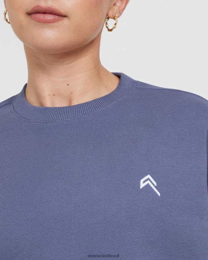 roupas br Oner Active moletom superdimensionado leve o dia todo azul ardósia 8488X2568