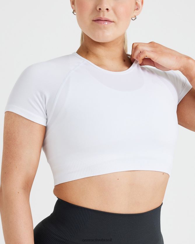 roupas br Oner Active top clássico sem costura 2.0 de manga curta branco 8488X2458