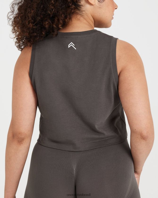 roupas br Oner Active tanque de jersey gráfico cinza profundo lavado 8488X2537